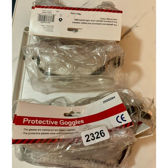 Lot of 8 Protective Goggles Vinyl Safety Goggles Impact Resistant Comfortable - Picture 2 of 2